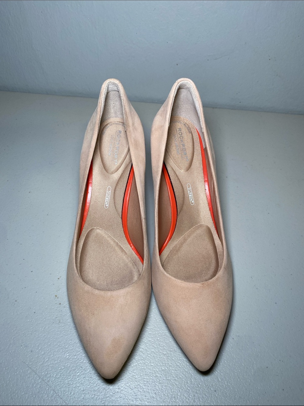 Rockport Beige Suede Pointed-Toe Heels